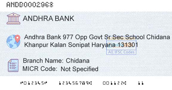 Andhra Bank ChidanaBranch 