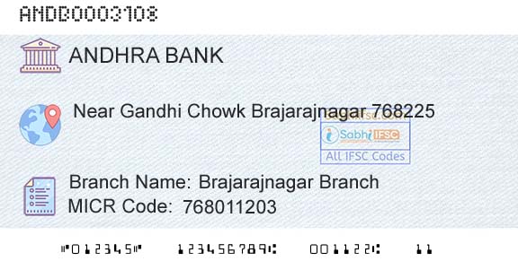 Andhra Bank Brajarajnagar BranchBranch 