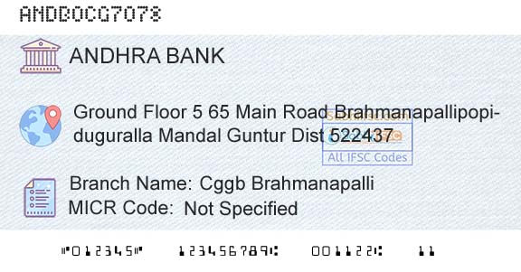 Andhra Bank Cggb BrahmanapalliBranch 