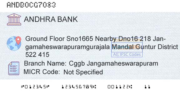 Andhra Bank Cggb JangamaheswarapuramBranch 