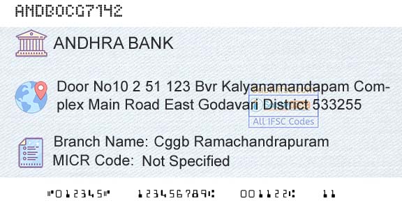 Andhra Bank Cggb RamachandrapuramBranch 