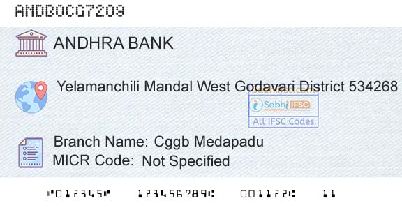 Andhra Bank Cggb MedapaduBranch 