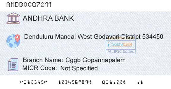 Andhra Bank Cggb GopannapalemBranch 