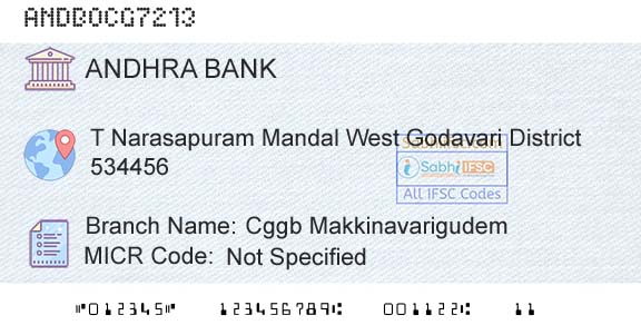 Andhra Bank Cggb MakkinavarigudemBranch 