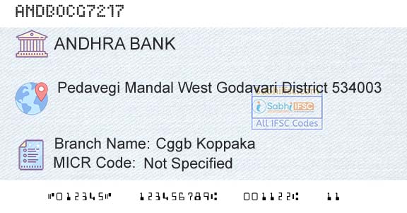Andhra Bank Cggb KoppakaBranch 
