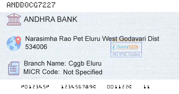 Andhra Bank Cggb EluruBranch 