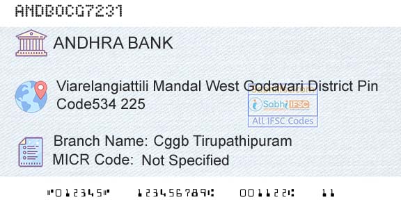Andhra Bank Cggb TirupathipuramBranch 