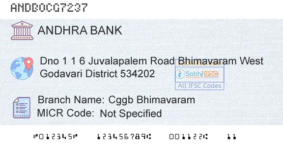 Andhra Bank Cggb BhimavaramBranch 