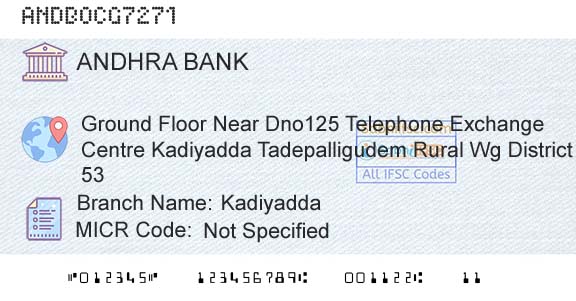 Andhra Bank KadiyaddaBranch 