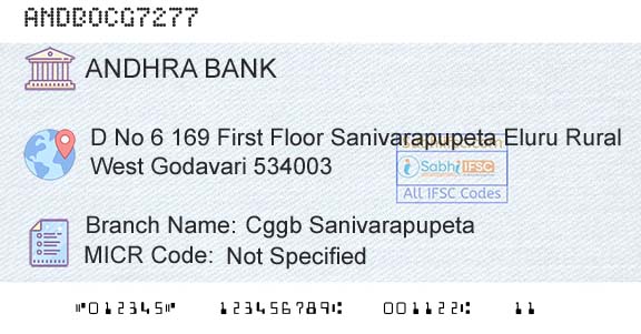 Andhra Bank Cggb SanivarapupetaBranch 