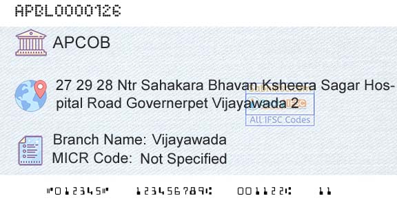 The Andhra Pradesh State Cooperative Bank Limited VijayawadaBranch 