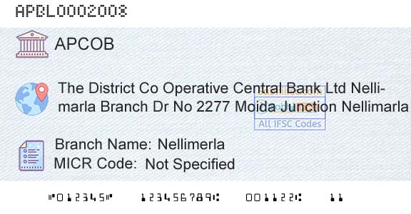 The Andhra Pradesh State Cooperative Bank Limited NellimerlaBranch 
