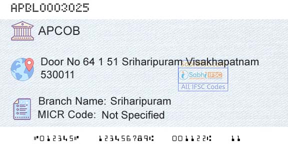 The Andhra Pradesh State Cooperative Bank Limited SriharipuramBranch 