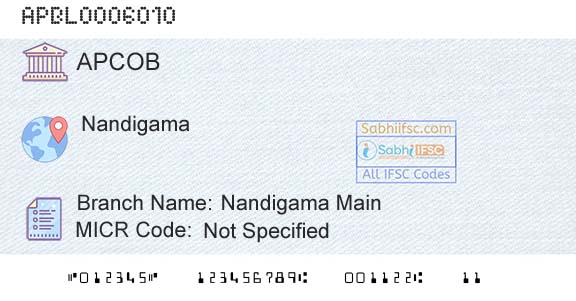 The Andhra Pradesh State Cooperative Bank Limited Nandigama MainBranch 