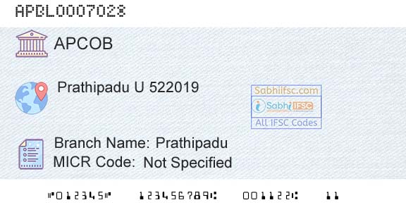 The Andhra Pradesh State Cooperative Bank Limited PrathipaduBranch 