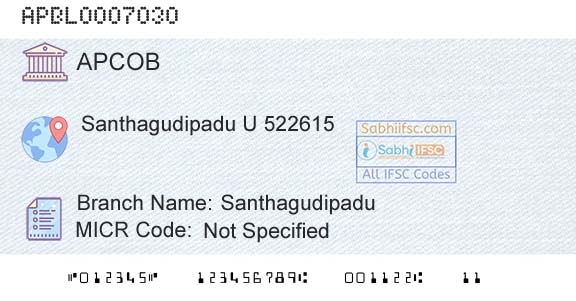 The Andhra Pradesh State Cooperative Bank Limited SanthagudipaduBranch 