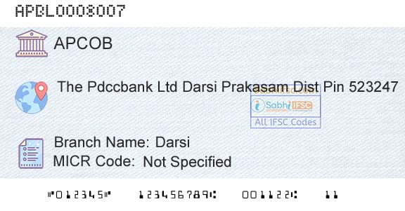 The Andhra Pradesh State Cooperative Bank Limited DarsiBranch 