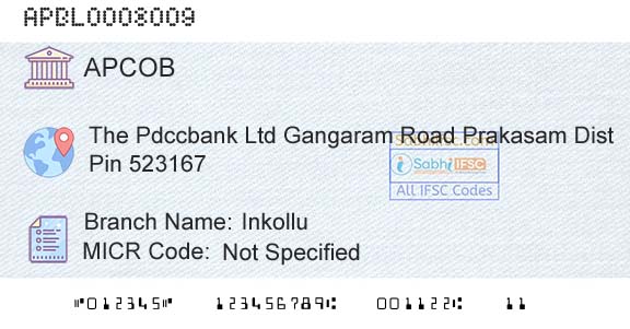 The Andhra Pradesh State Cooperative Bank Limited InkolluBranch 