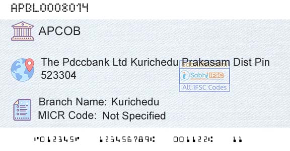 The Andhra Pradesh State Cooperative Bank Limited KuricheduBranch 