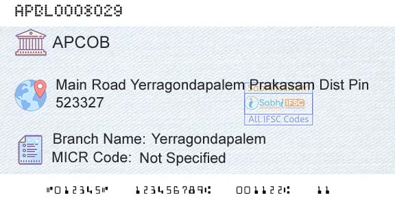 The Andhra Pradesh State Cooperative Bank Limited YerragondapalemBranch 