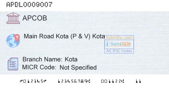 The Andhra Pradesh State Cooperative Bank Limited KotaBranch 