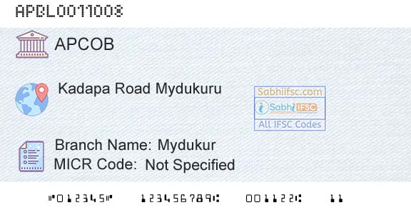The Andhra Pradesh State Cooperative Bank Limited MydukurBranch 