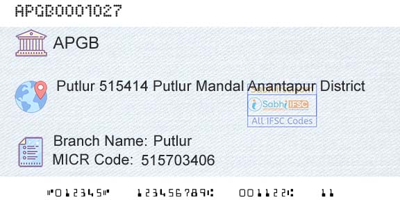 Andhra Pragathi Grameena Bank PutlurBranch 