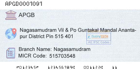 Andhra Pragathi Grameena Bank NagasamudramBranch 