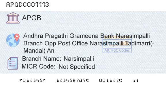 Andhra Pragathi Grameena Bank NarsimpalliBranch 