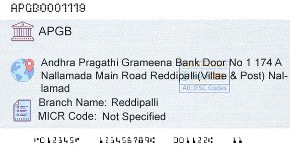 Andhra Pragathi Grameena Bank ReddipalliBranch 