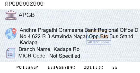 Andhra Pragathi Grameena Bank Kadapa RoBranch 