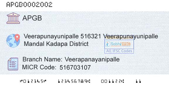 Andhra Pragathi Grameena Bank VeerapanayanipalleBranch 