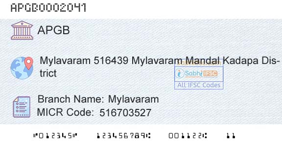 Andhra Pragathi Grameena Bank MylavaramBranch 