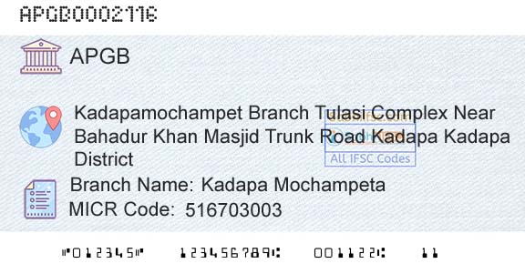 Andhra Pragathi Grameena Bank Kadapa MochampetaBranch 
