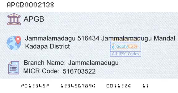 Andhra Pragathi Grameena Bank JammalamaduguBranch 