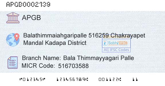 Andhra Pragathi Grameena Bank Bala Thimmayyagari PalleBranch 