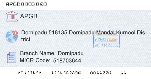 Andhra Pragathi Grameena Bank DornipaduBranch 