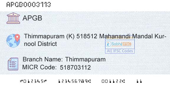 Andhra Pragathi Grameena Bank ThimmapuramBranch 
