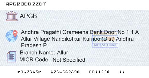 Andhra Pragathi Grameena Bank AllurBranch 
