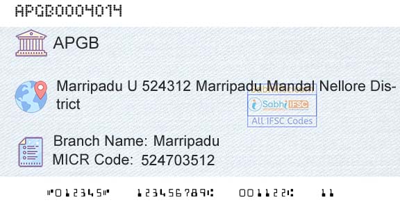 Andhra Pragathi Grameena Bank MarripaduBranch 