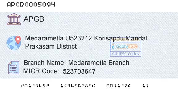 Andhra Pragathi Grameena Bank Medarametla BranchBranch 