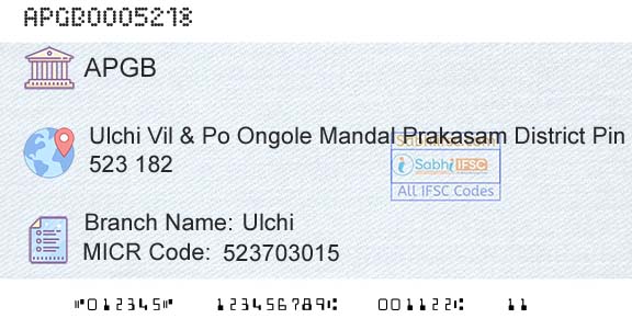 Andhra Pragathi Grameena Bank UlchiBranch 