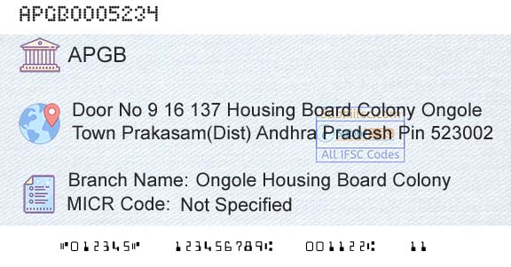 Andhra Pragathi Grameena Bank Ongole Housing Board ColonyBranch 