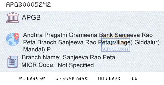 Andhra Pragathi Grameena Bank Sanjeeva Rao PetaBranch 
