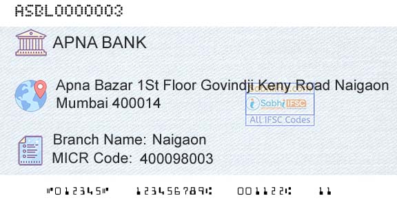 Apna Sahakari Bank Limited NaigaonBranch 