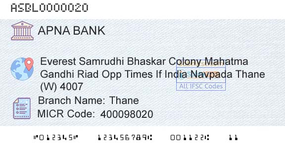 Apna Sahakari Bank Limited ThaneBranch 
