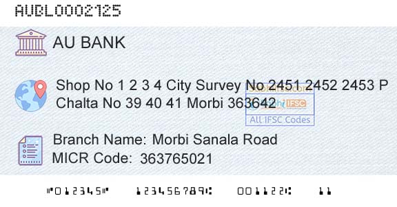 Au Small Finance Bank Limited Morbi Sanala RoadBranch 