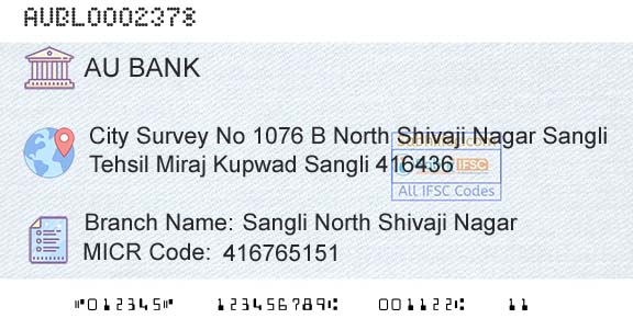 Au Small Finance Bank Limited Sangli North Shivaji NagarBranch 
