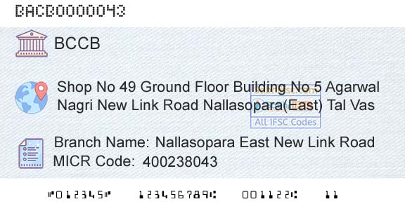 Bassein Catholic Cooperative Bank Limited Nallasopara East New Link RoadBranch 