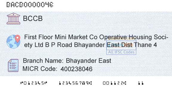 Bassein Catholic Cooperative Bank Limited Bhayander EastBranch 